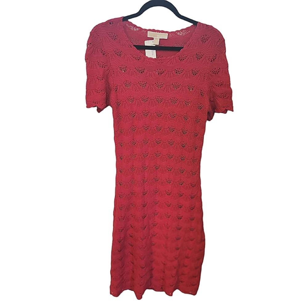 NWOT MK Scallopped Knit Cover-up Dress